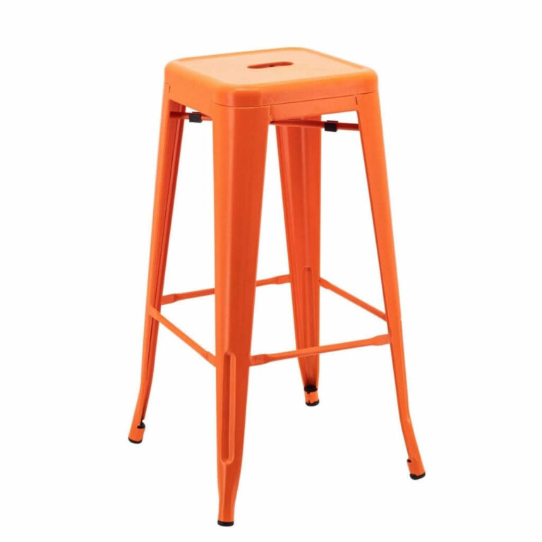 Orange Tolix Bar Stool Bargain Party Hire