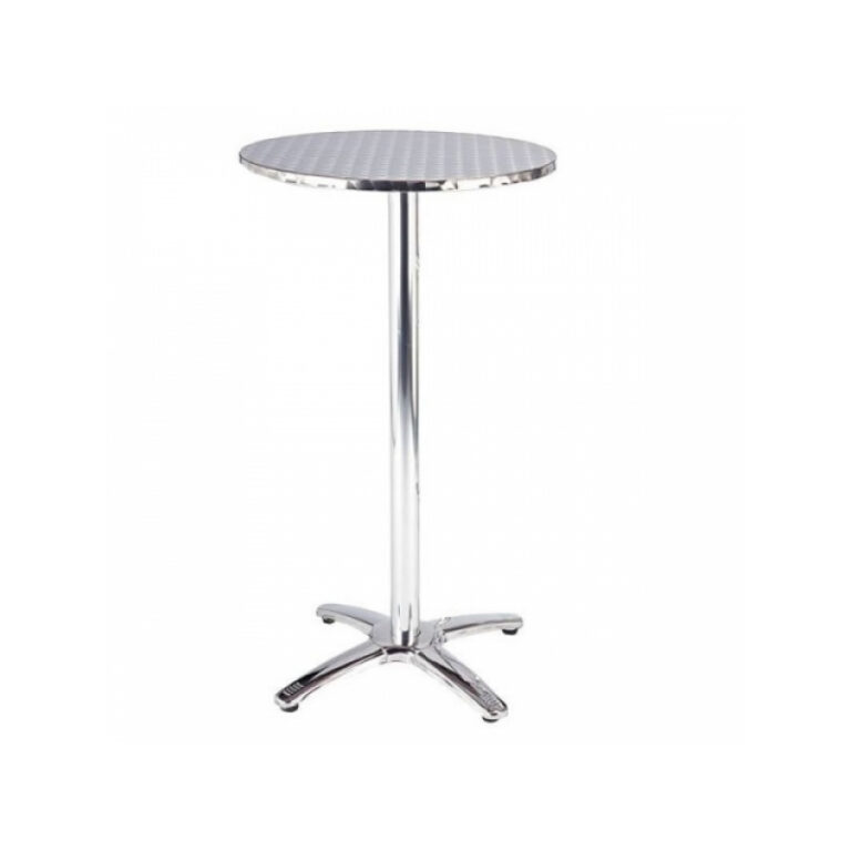 Polished Aluminium Bar Table Bargain Party Hire