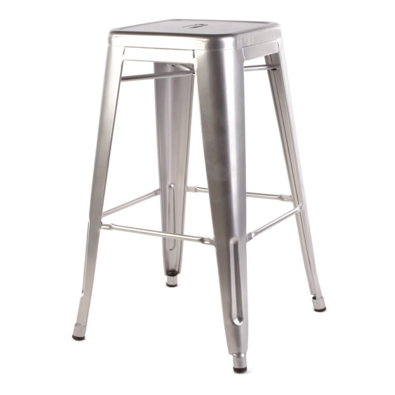 Silver Tolix Bar Stool Bargain Party Hire