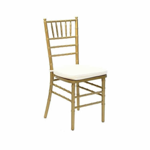 Gold Tiffany Chairs with White Cushion
